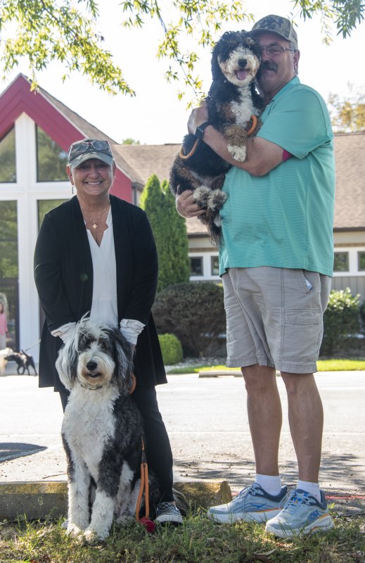Diane and Chuck Bielefeld of Millsboro visited for a blessing with Willow Rose, left, and Cindy Lou Hoo.